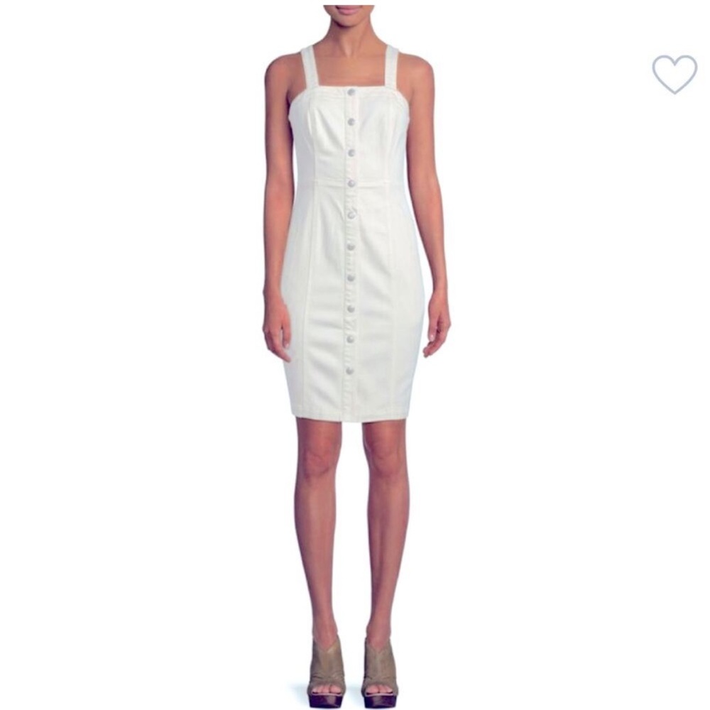 NWT Skies are Blue white button snap front dress size Medium.